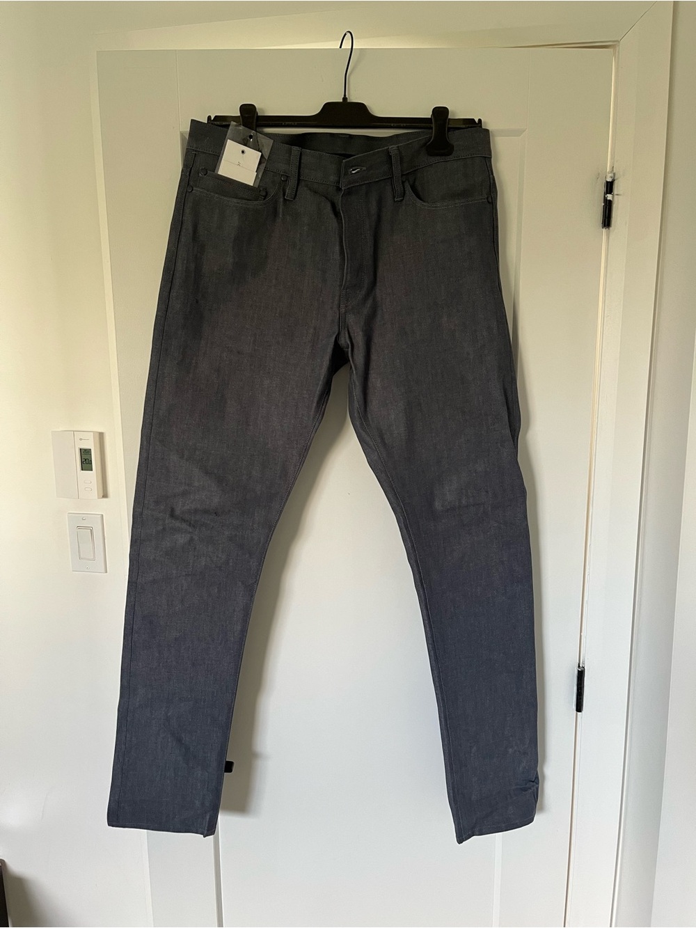 John Elliott - The Cast 1:  Slim Relaxed Jeans in Charcoal-Blue Hue, Size 33